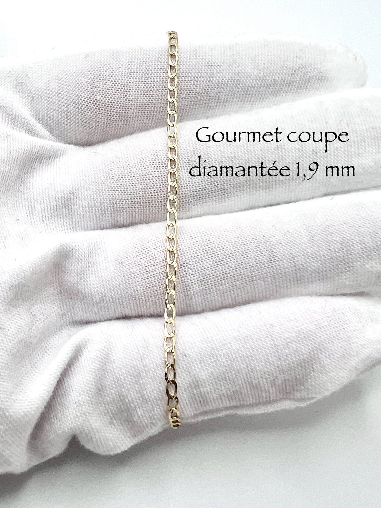 #105 bracelet gourmet avec gravure 1,9mm en or 10k