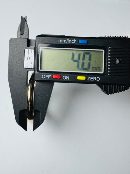 #312 Pendientes de aro lisos extra grandes de 4 mm en oro de 10k