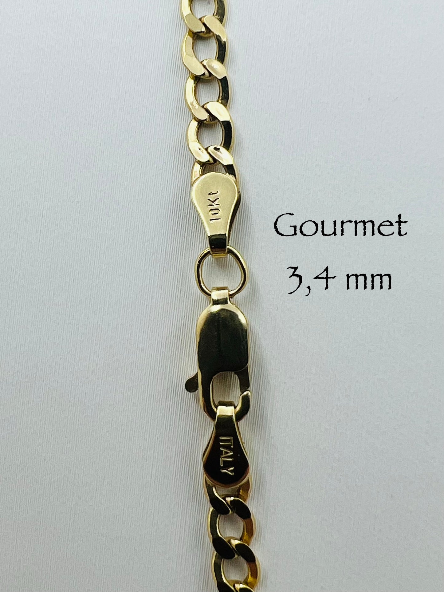Chaîne gourmet 3,4mm en or 10k