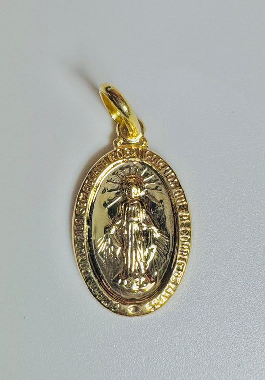 #458 10k gold Immaculate Conception pendant