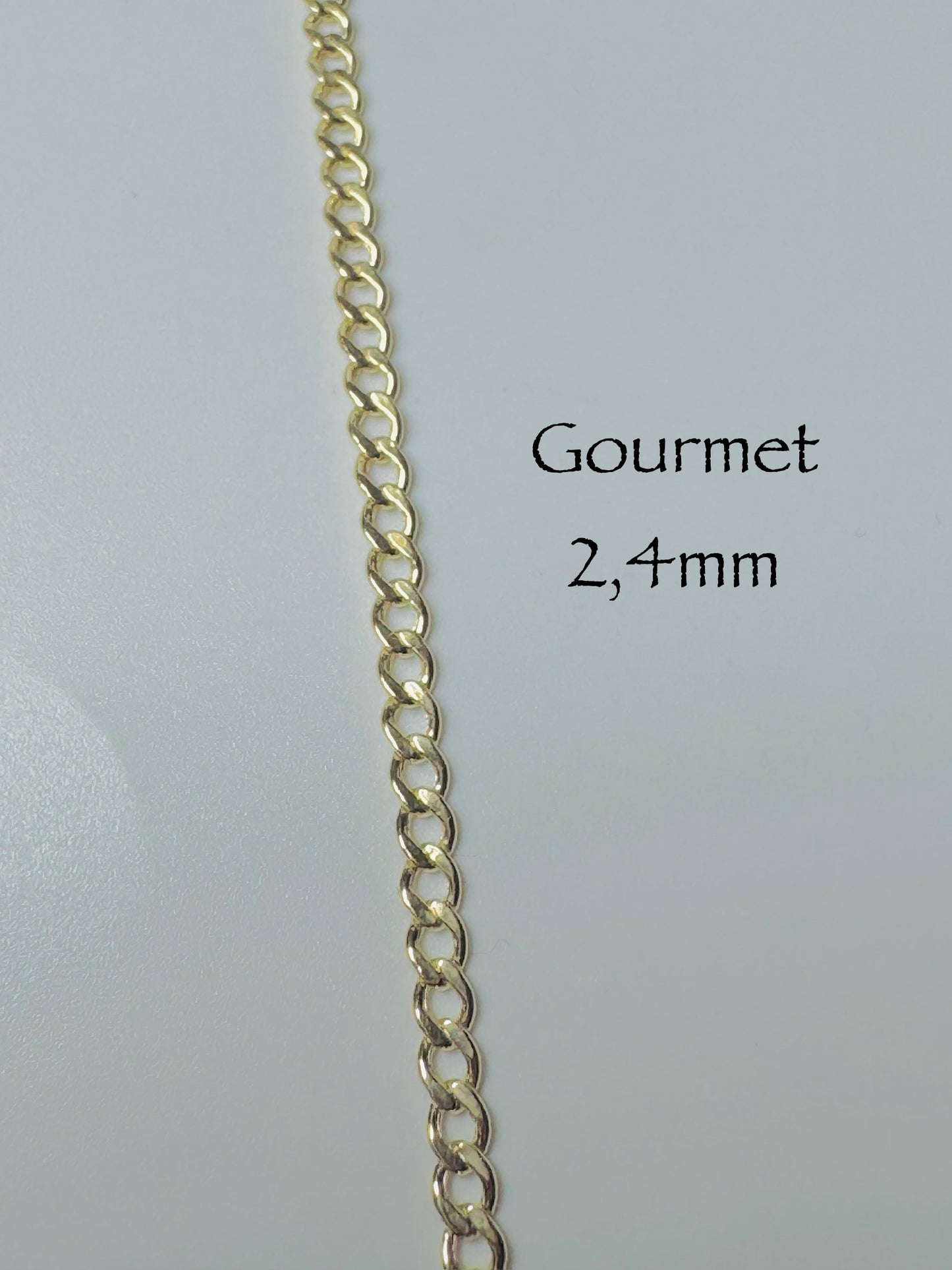 Chaîne gourmet 2,4 mm en or 10k