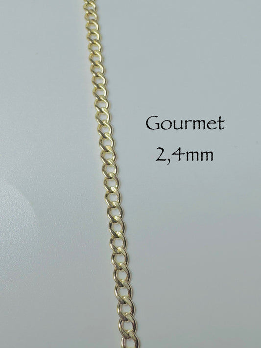 Chaîne gourmet 2,4 mm en or 10k