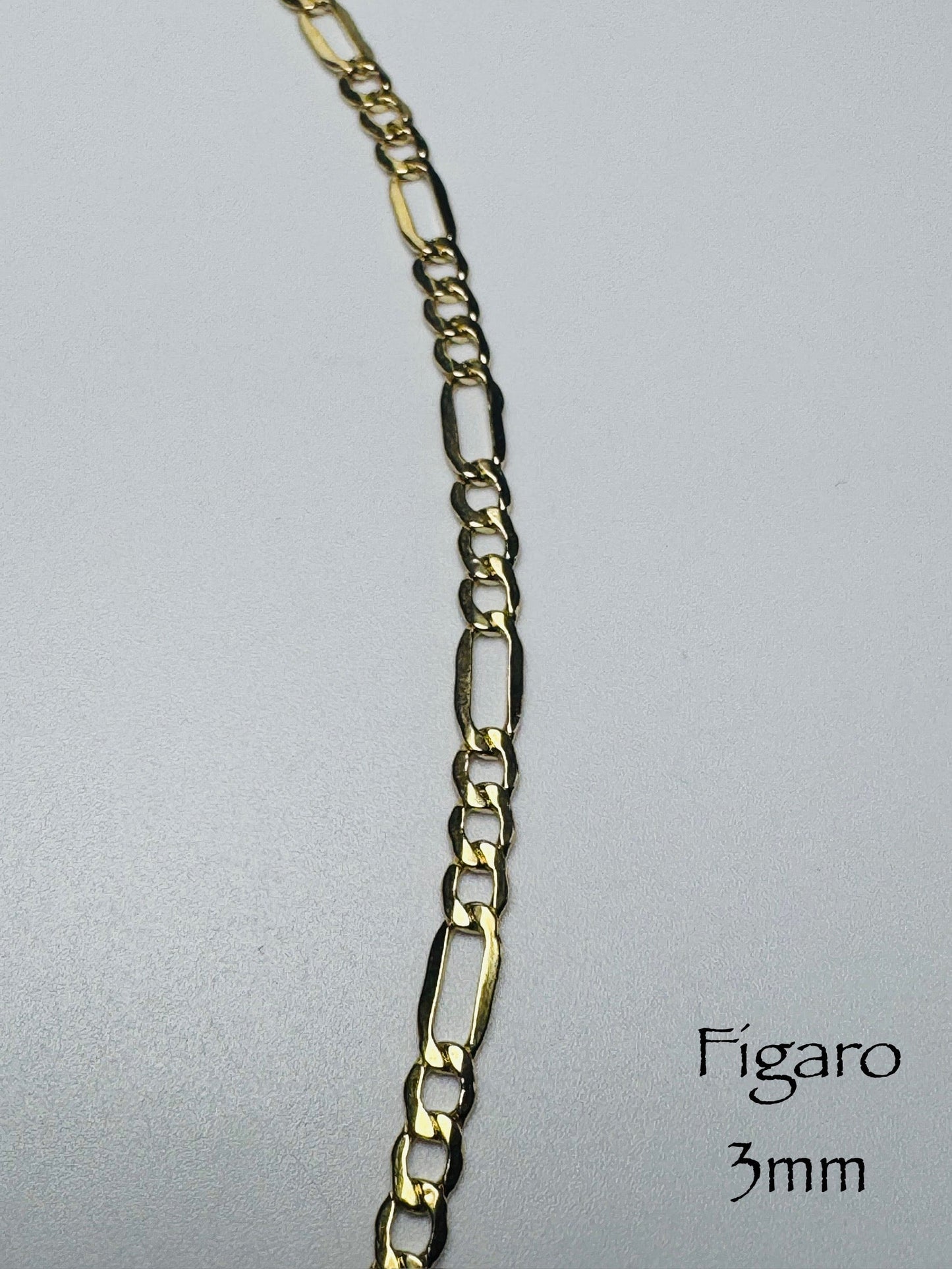 Chaîne Figaro 3 mm en or 10k