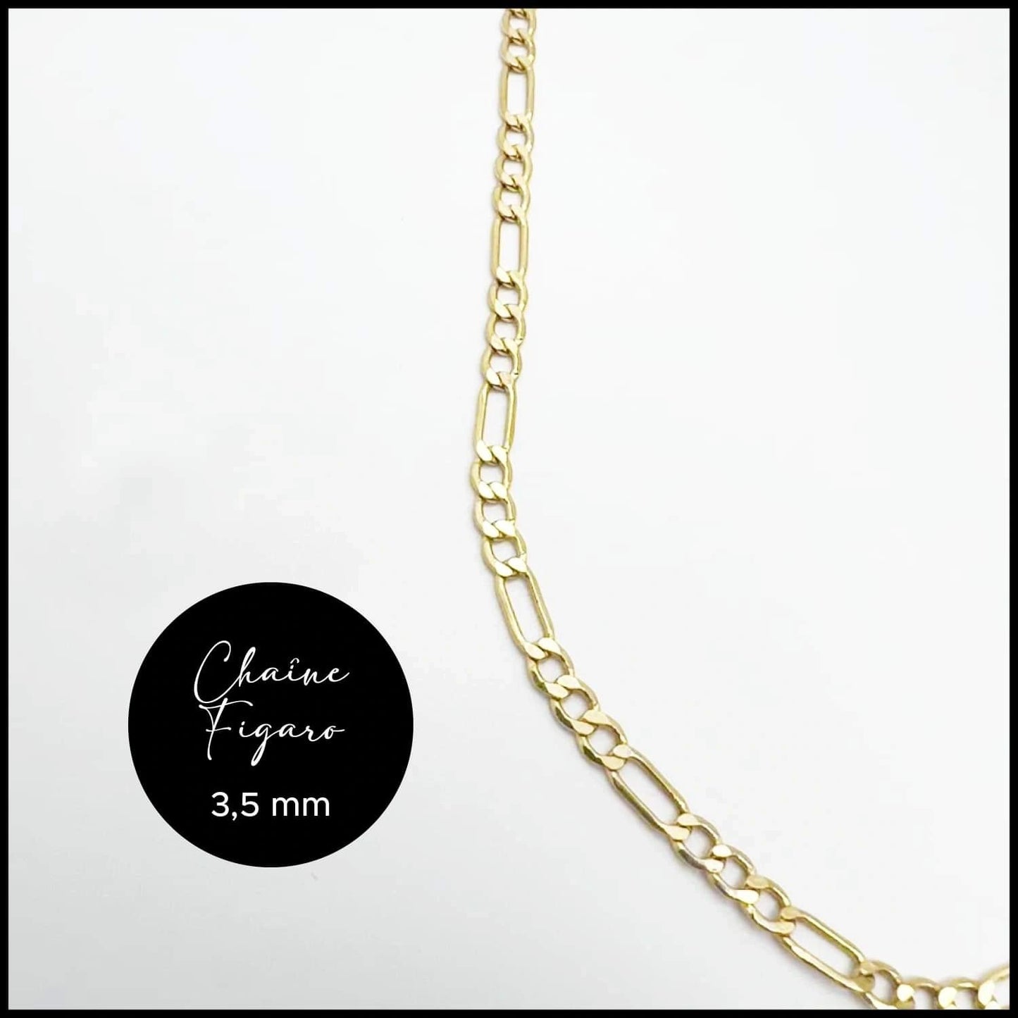 Chaine en or Figaro 3,5mm