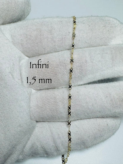 Chaîne infini 1,5mm en or 10k