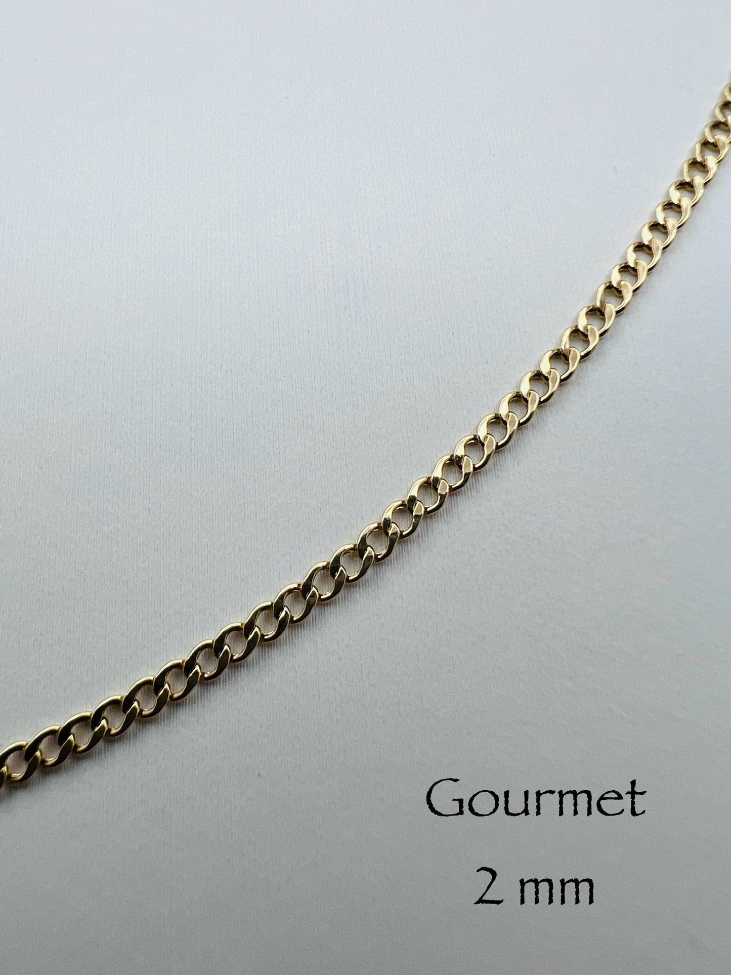 #102 bracelet gourmet 2 mm en or 10k￼