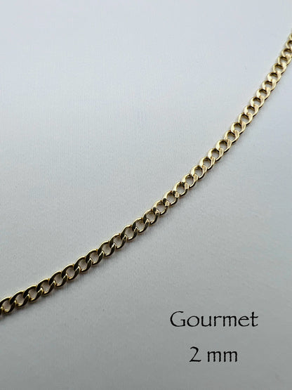#102 bracelet gourmet 2 mm en or 10k￼