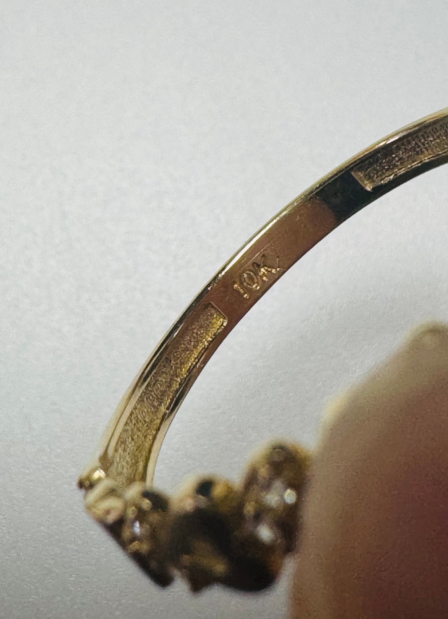 #224 bague cœur unie et avec zircon en or 10k