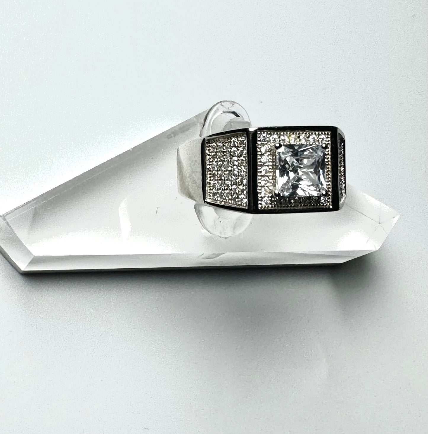 Ring with zircon silver/Sterling 925 Italian