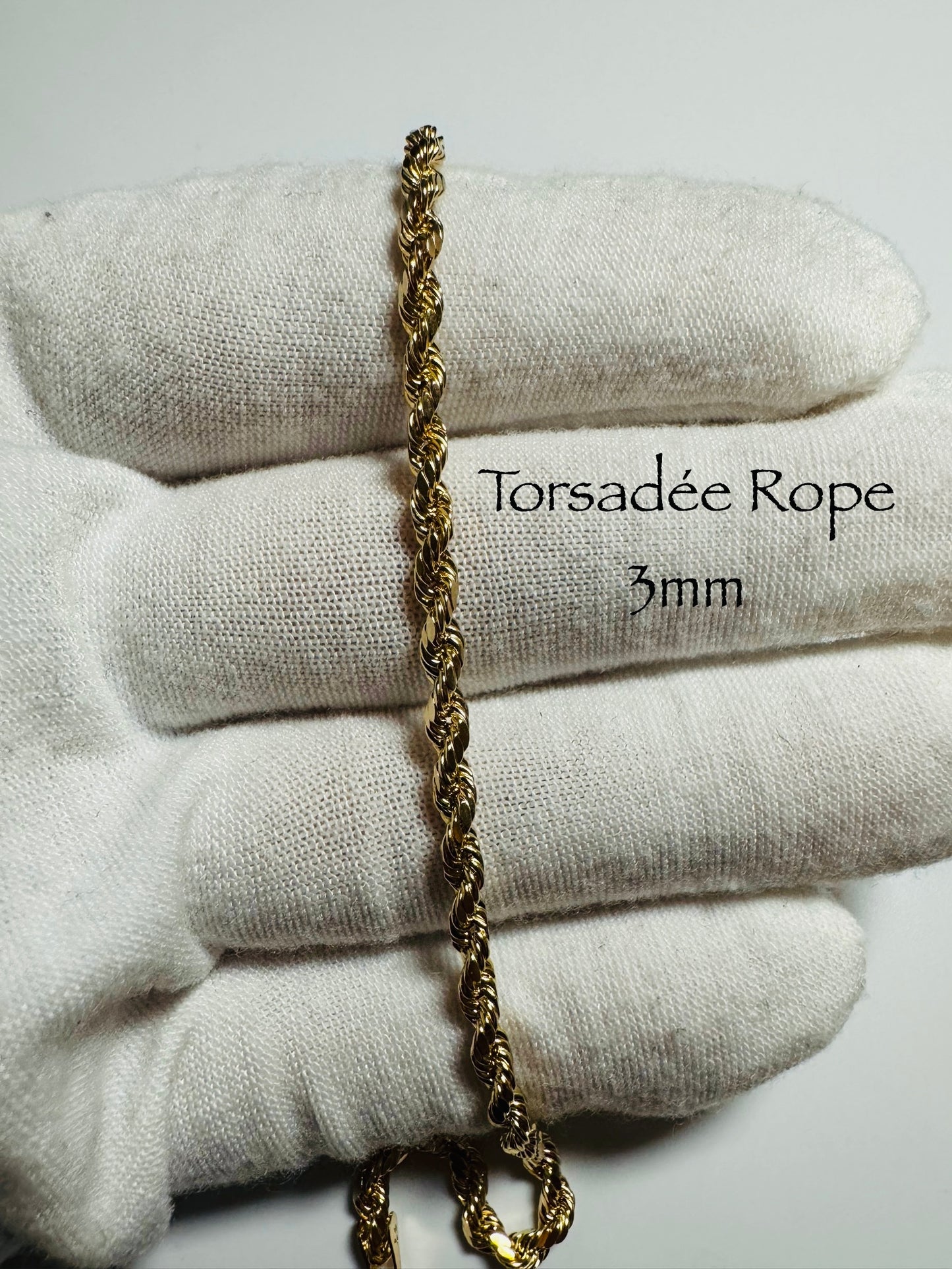 Bracelet torsadée rope en or 10K