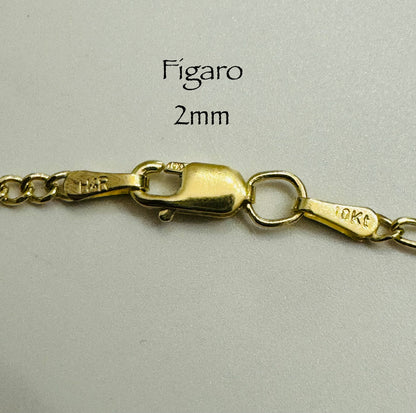 Chaîne Figaro 2 mm en or 10k