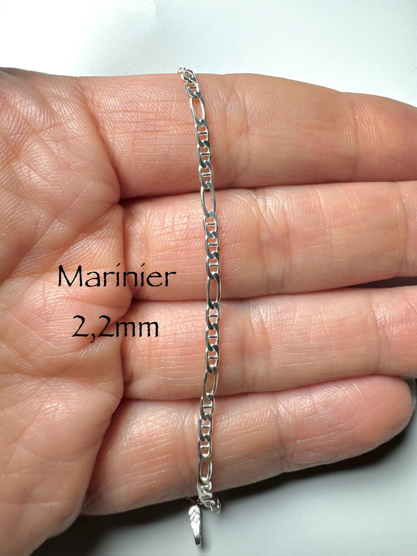 Bracelet Marinier/Gucci 2,2mm en argent/sterling italien 925