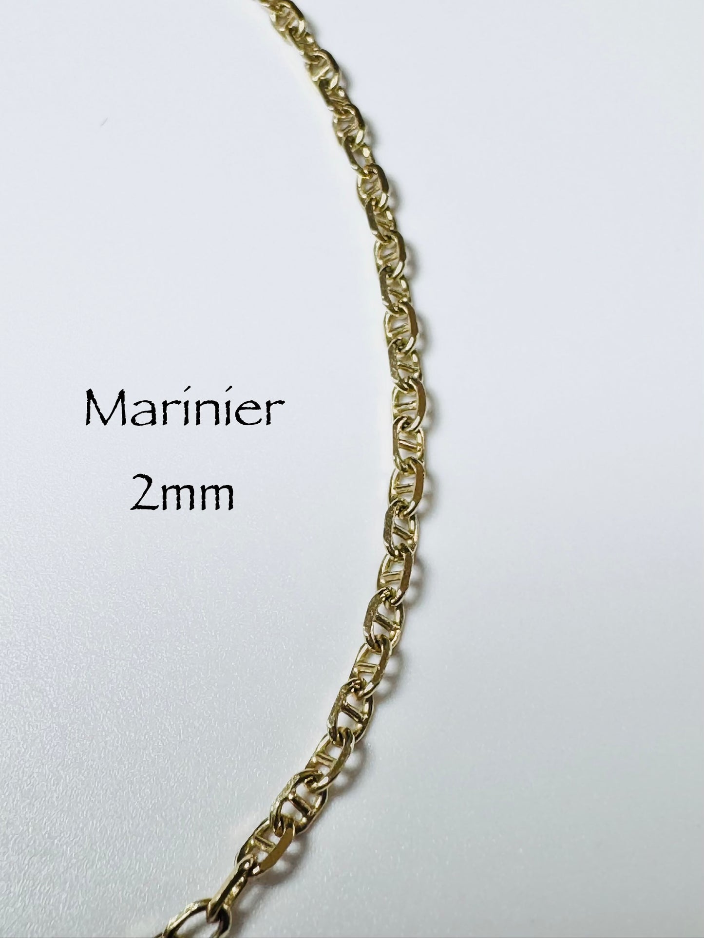 #501 2mm 10k Gold Sailor Anklet