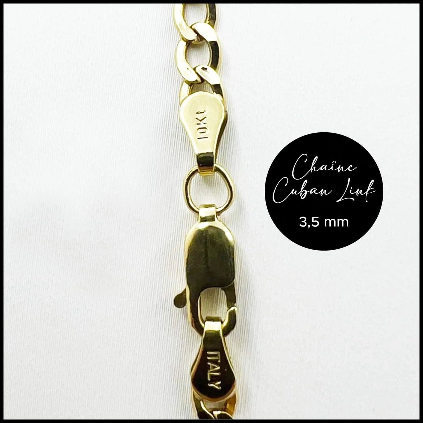 Chaine en or Cubain link 3,5mm