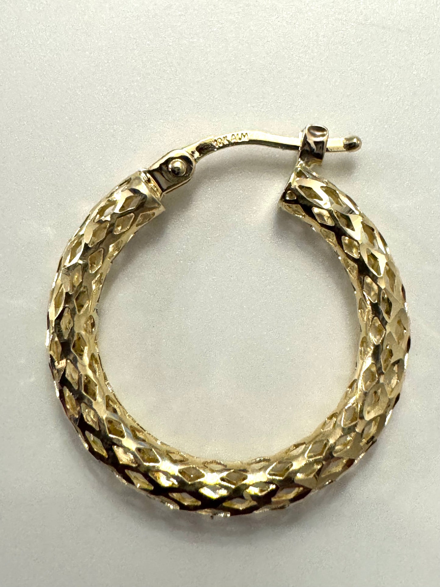 #314 boucles d’oreilles anneaux trouées en or 10 carats