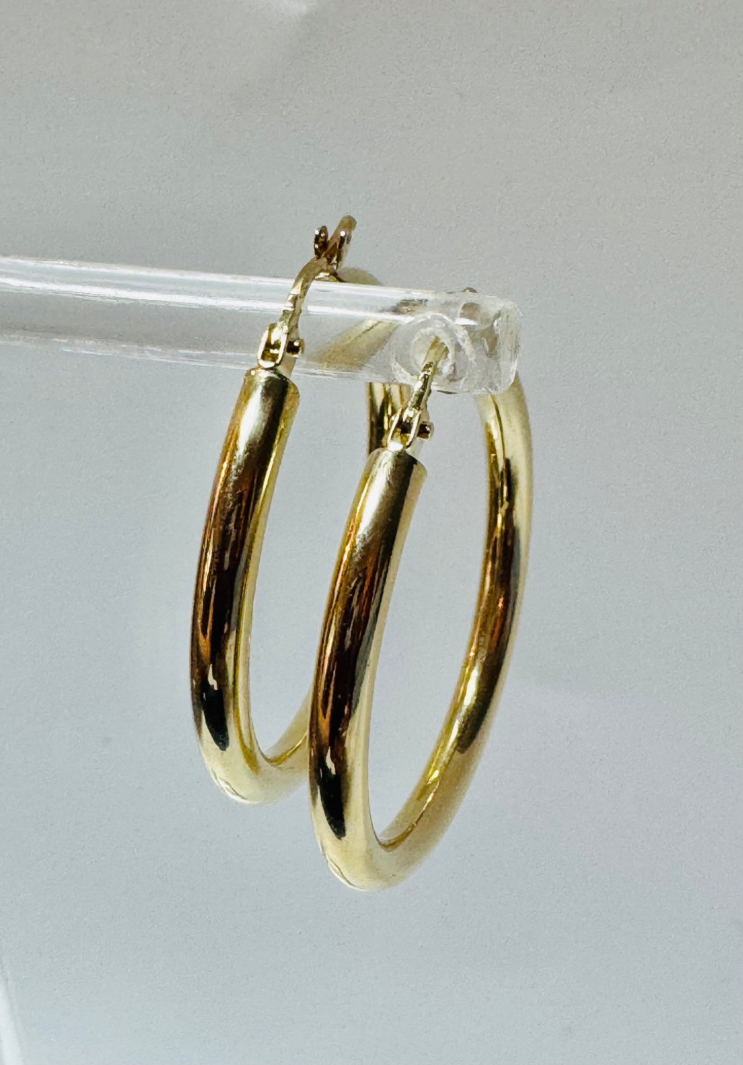 #307 boucles d’oreilles anneaux unies  3mm en or 10k