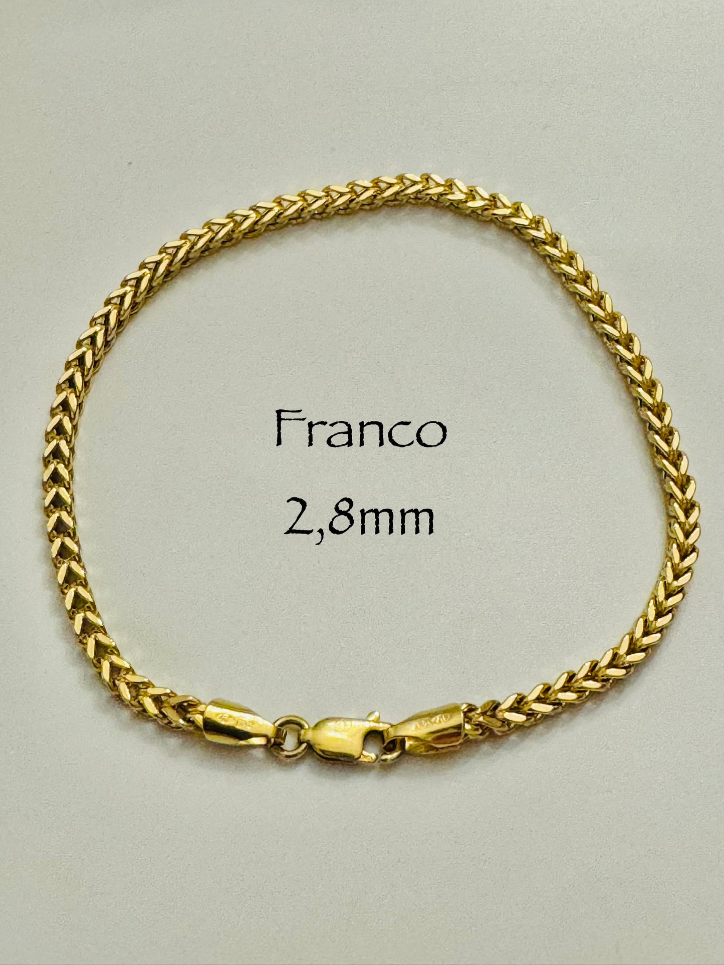 #102 bracelet franco 2,8mm en or 10k