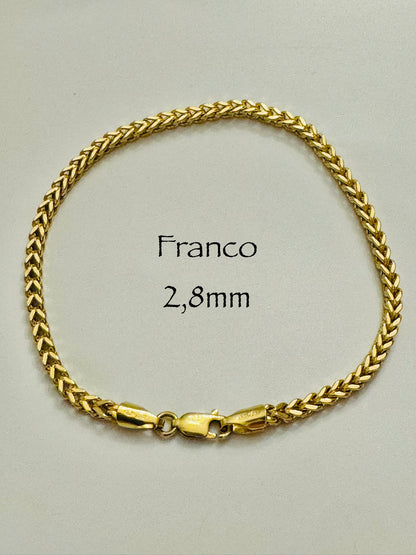 #102 bracelet franco 2,8mm en or 10k