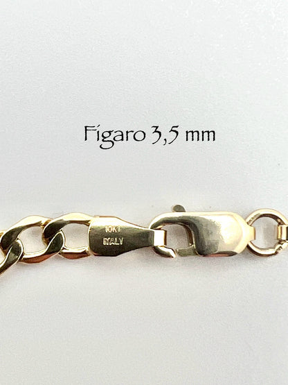 #116 bracelet figaro 3,5mm en or 10k
