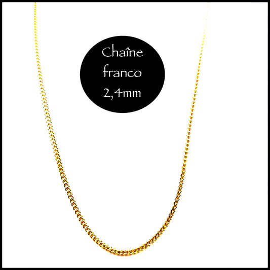 Chaîne Franco 2,4 mm en or 10k