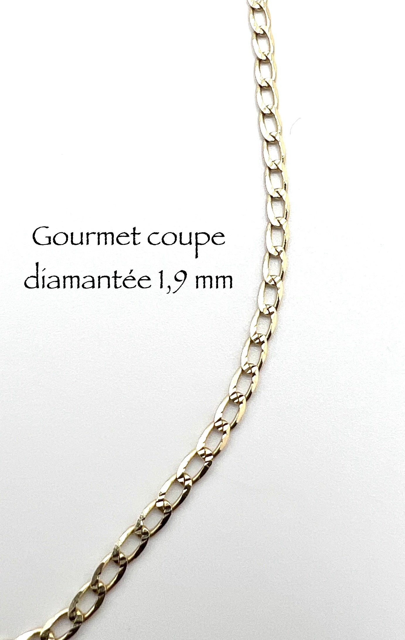 #105 bracelet gourmet avec gravure 1,9mm en or 10k