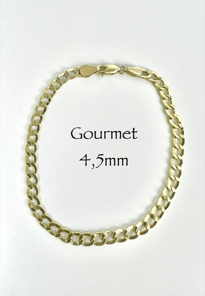 #107 bracelet gourmet 4,5 mm en or 10k