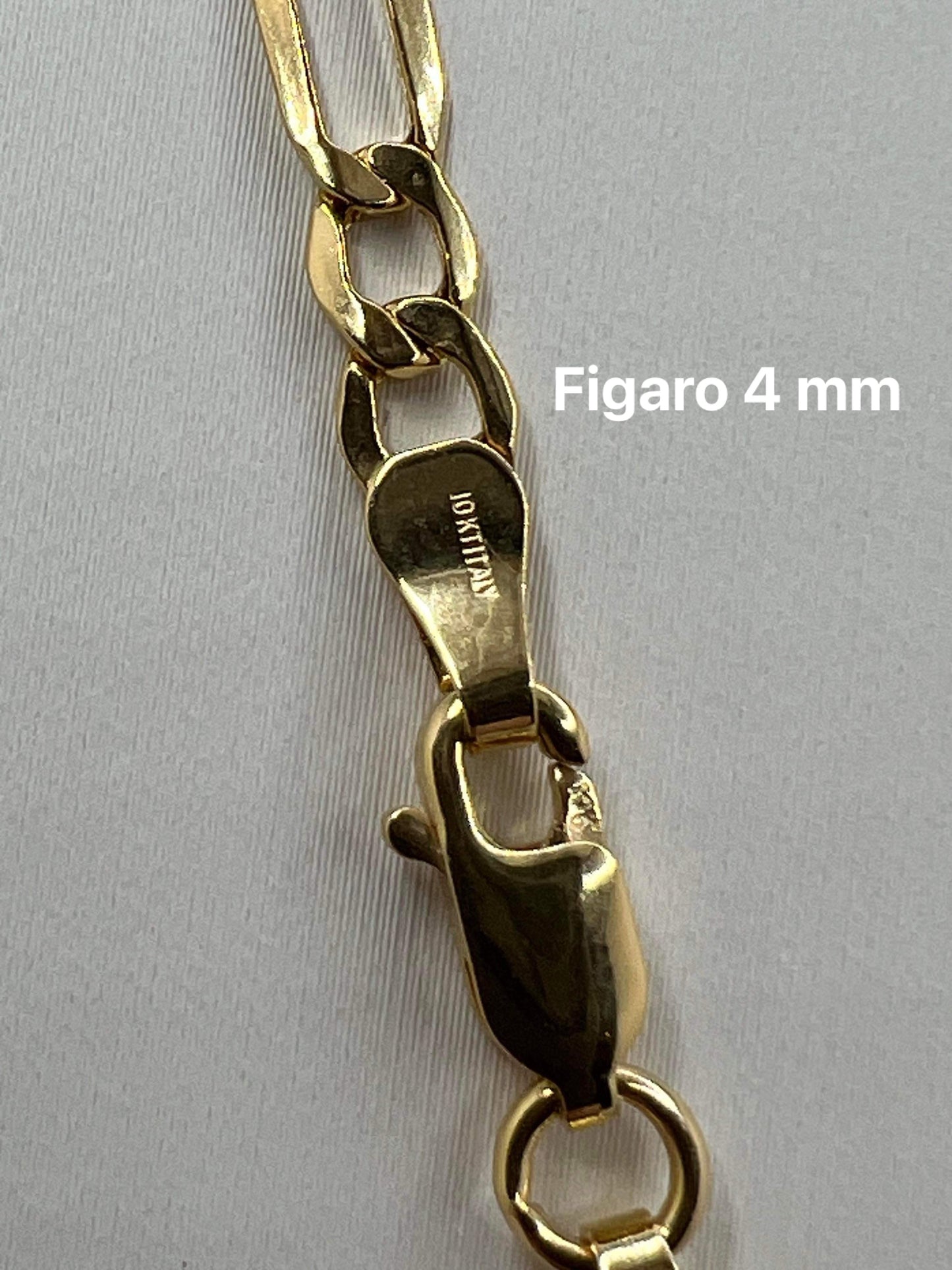 4mm Figaro Gold Chain