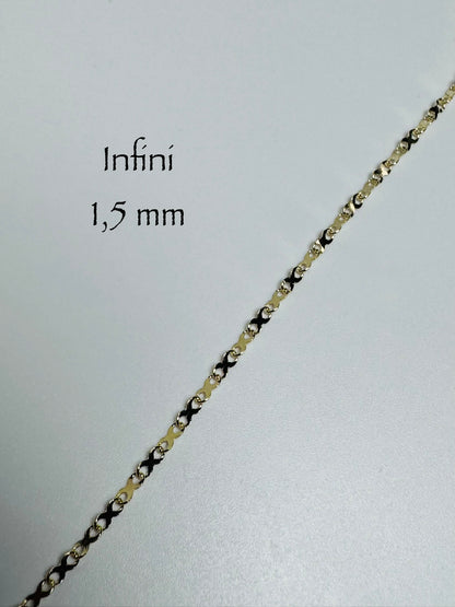 Chaîne infini 1,5mm en or 10k