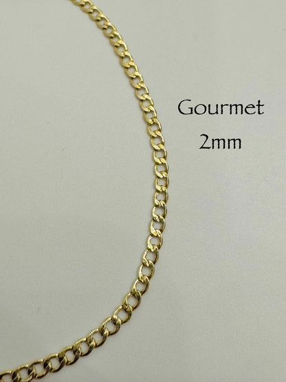 #102 bracelet gourmet 2 mm en or 10k￼