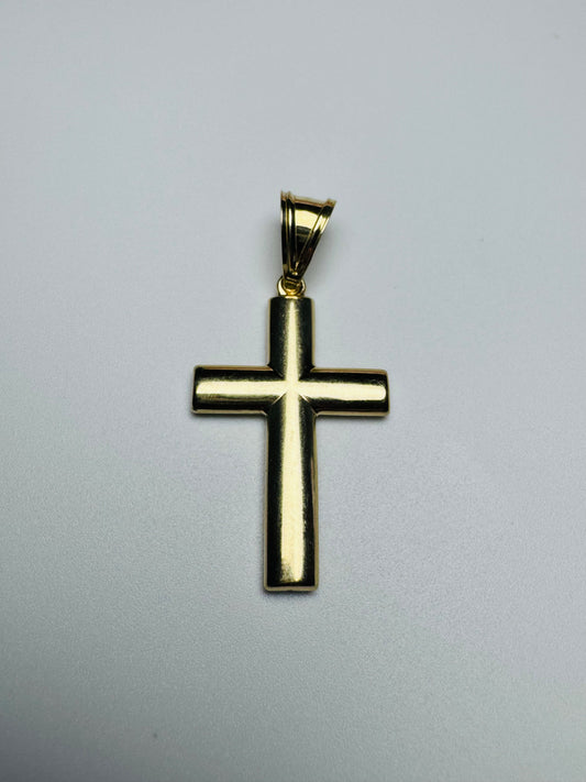 #452 pendentif croix uni large en or carats