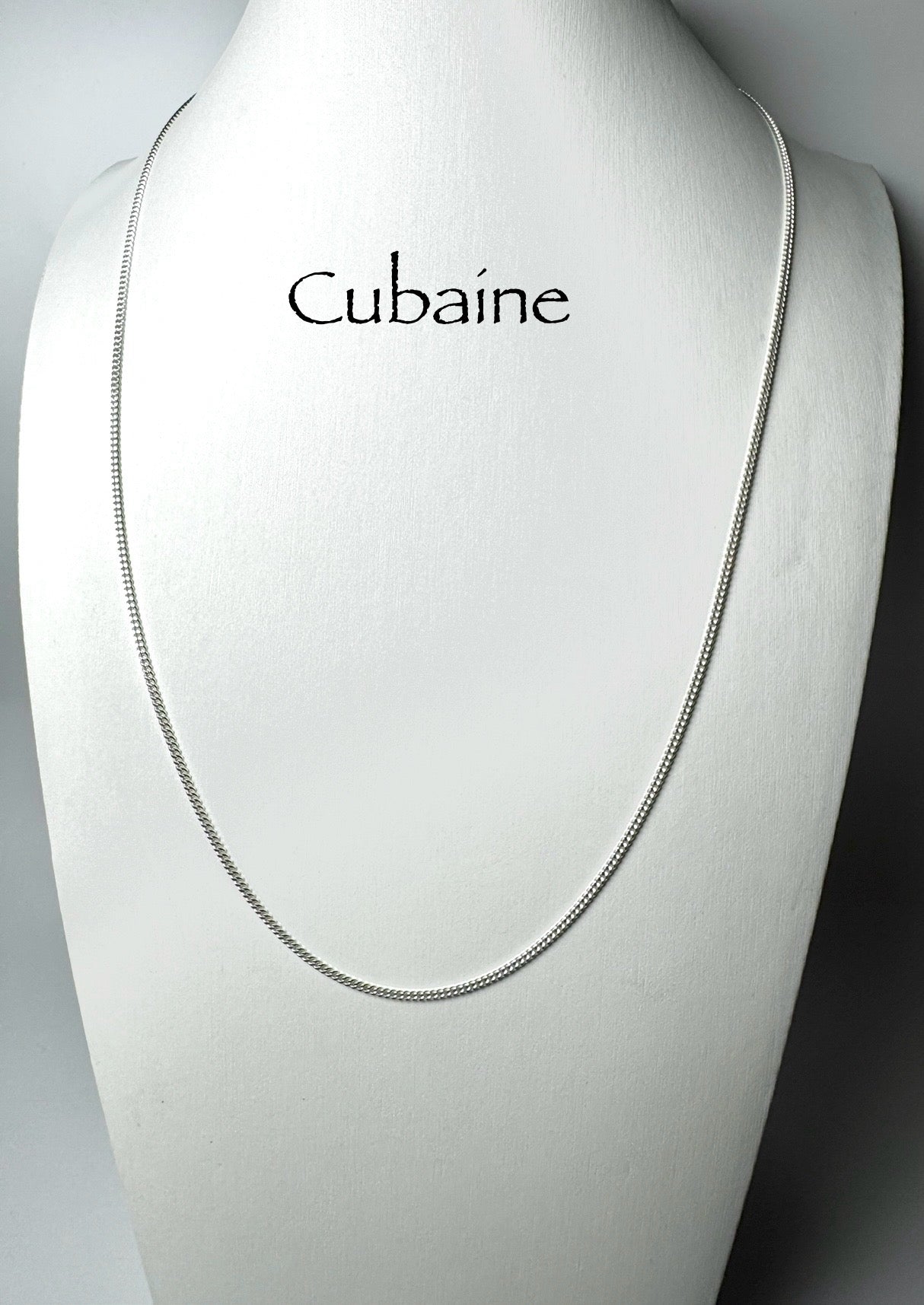 Chaîne cubaine 1,5 mm en argent/sterling italien 925