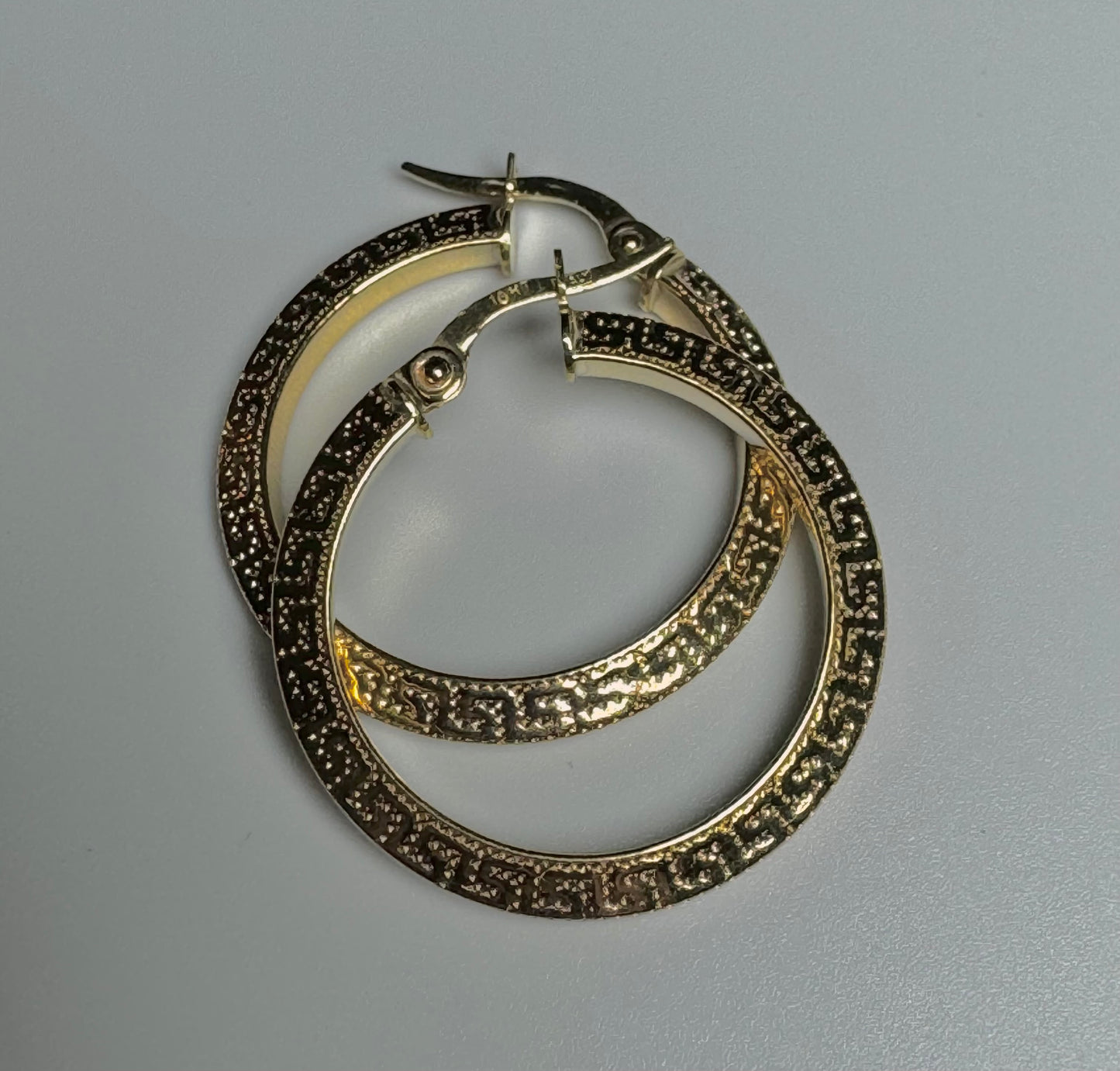 Gold Medusa Hoop Earring