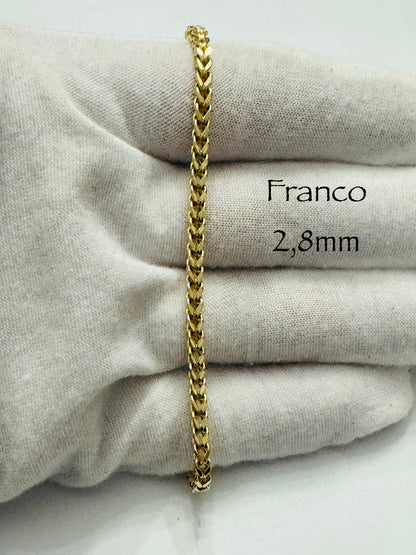 #102 bracelet franco 2,8mm en or 10k