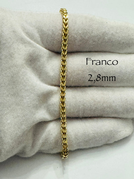 #102 bracelet franco 2,8mm en or 10k