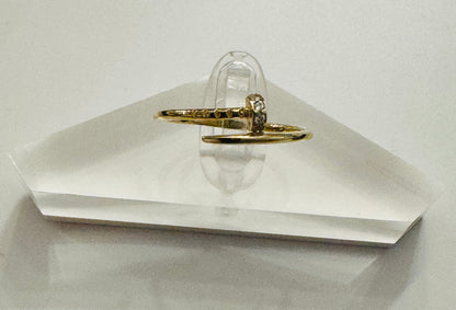 #222 bague clou avec zircon en or 10 carats