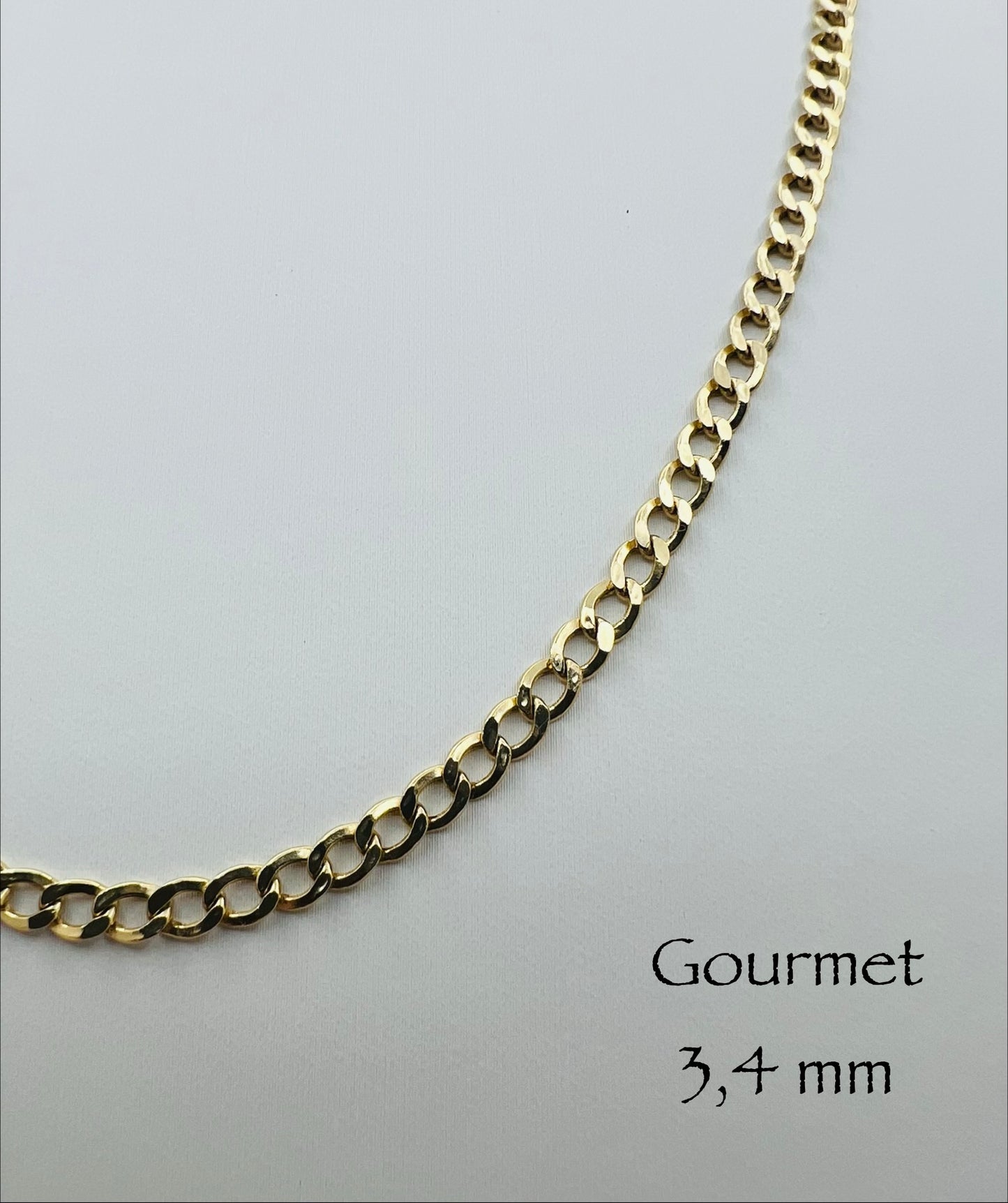 Chaîne gourmet 3,4mm en or 10k