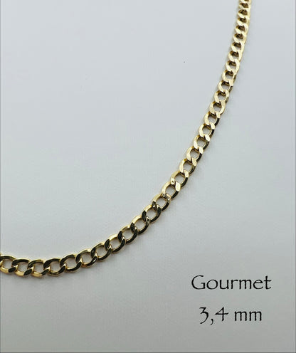 Chaîne gourmet 3,4mm en or 10k