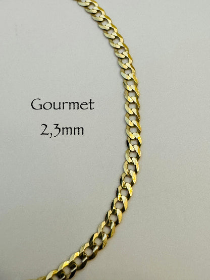 #103 bracelet gourmet 2,3mm en or 10k