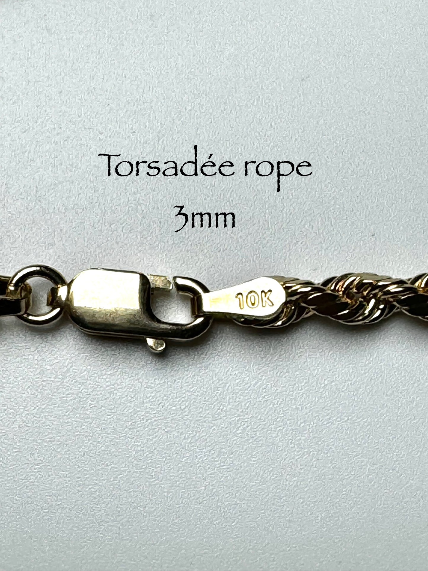 Bracelet torsadée rope en or 10K