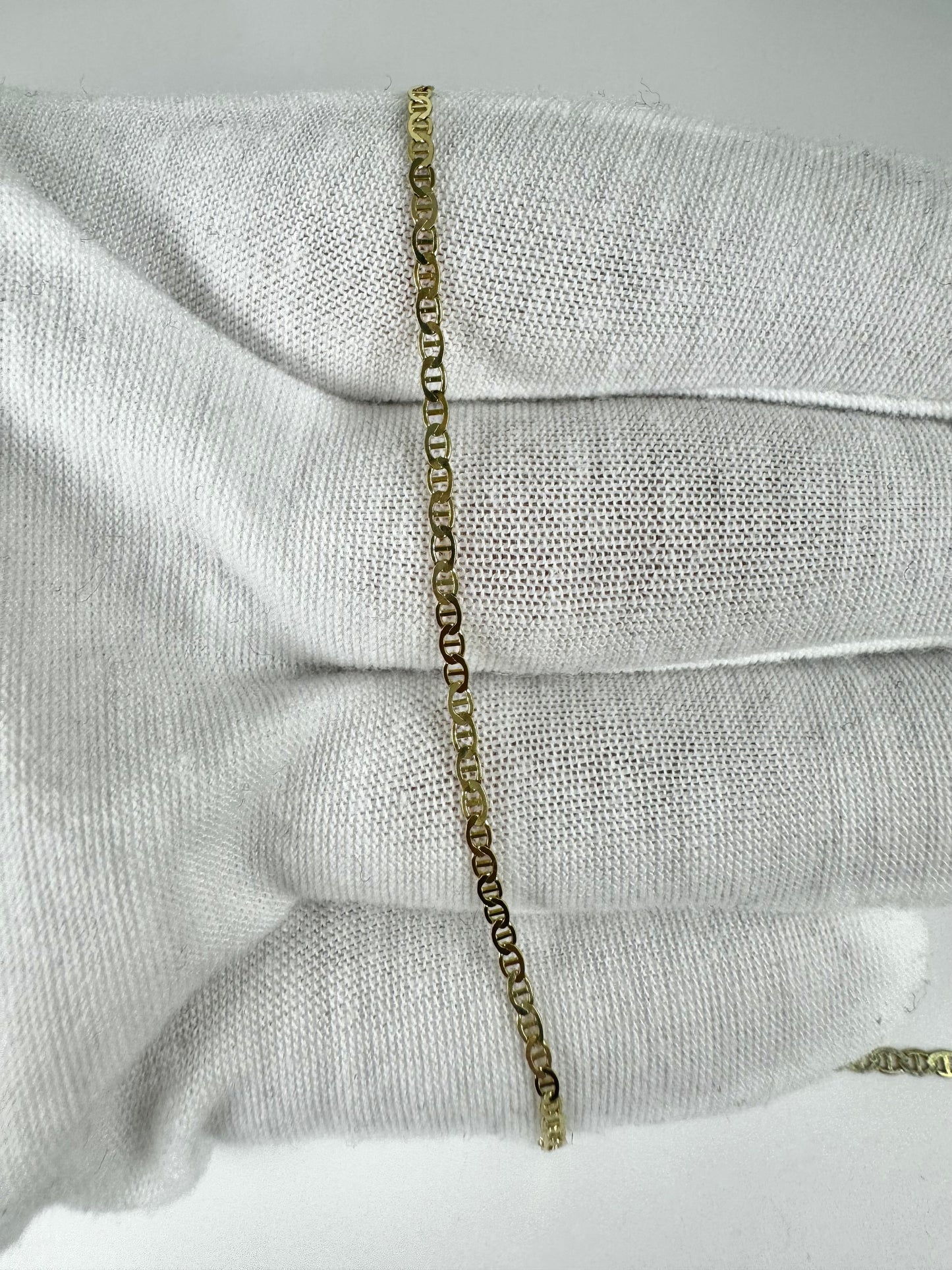 #102 bracelet marinier plat 1,7mm en or 10k