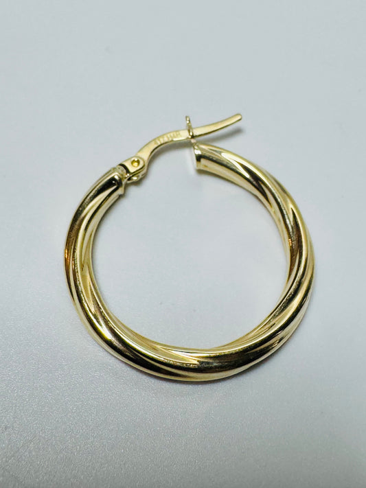 #301 boucles d’oreilles anneaux lignées en or 10k