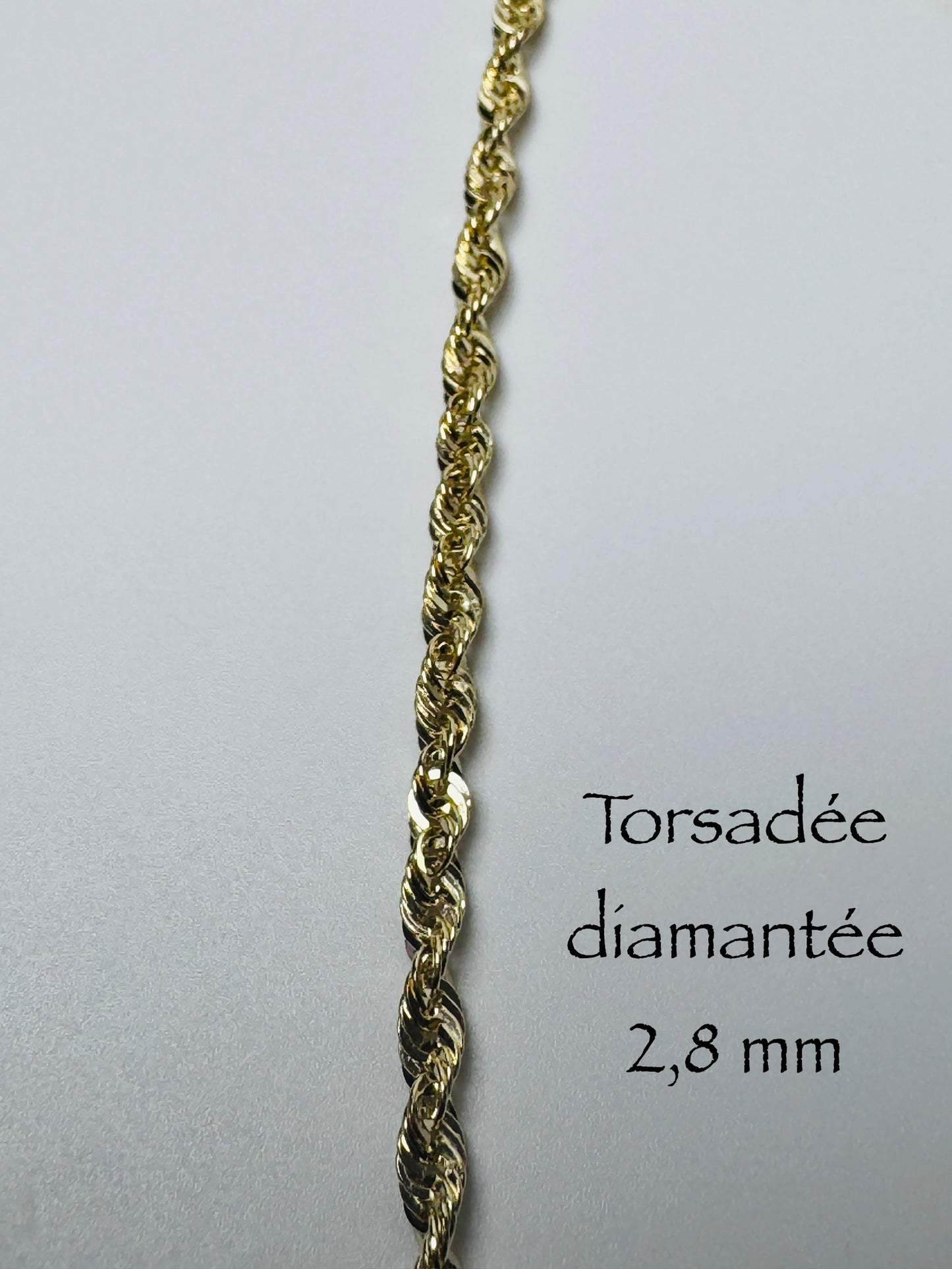 2.8mm diamond-cut twisted chain in 10k gold