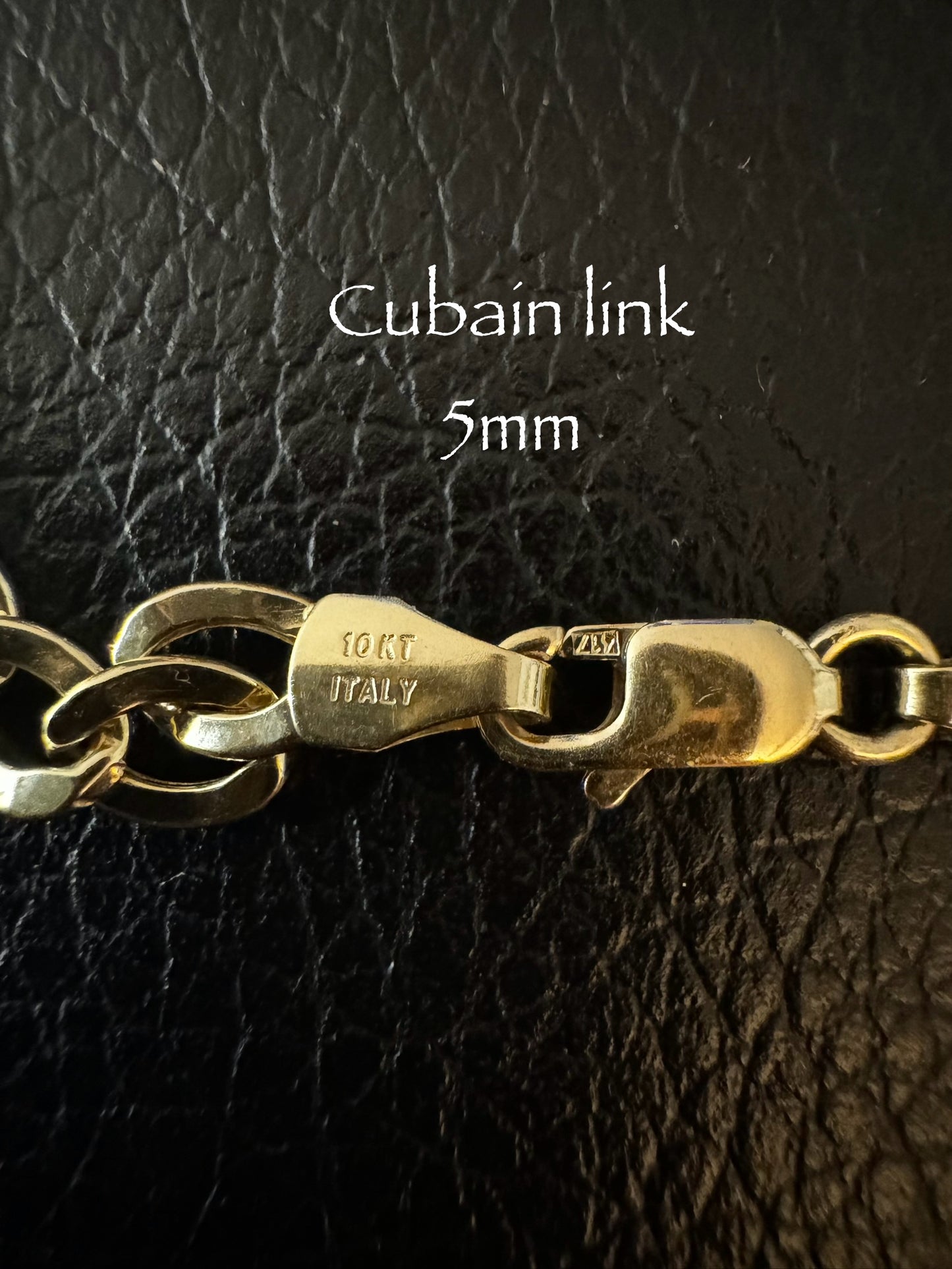 Bracelet en or cubain link 5mm