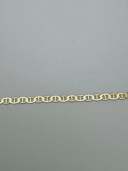 Chaîne marinier plat 1,7mm en or 10k