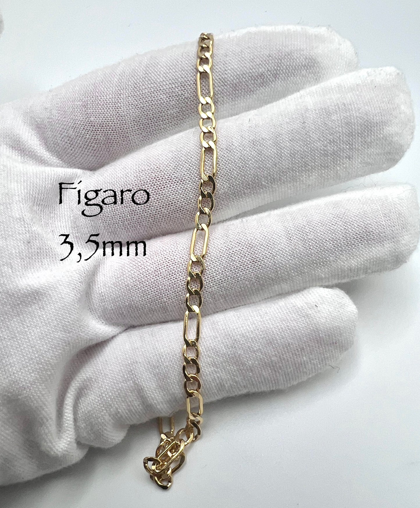 #116 bracelet figaro 3,5mm en or 10k