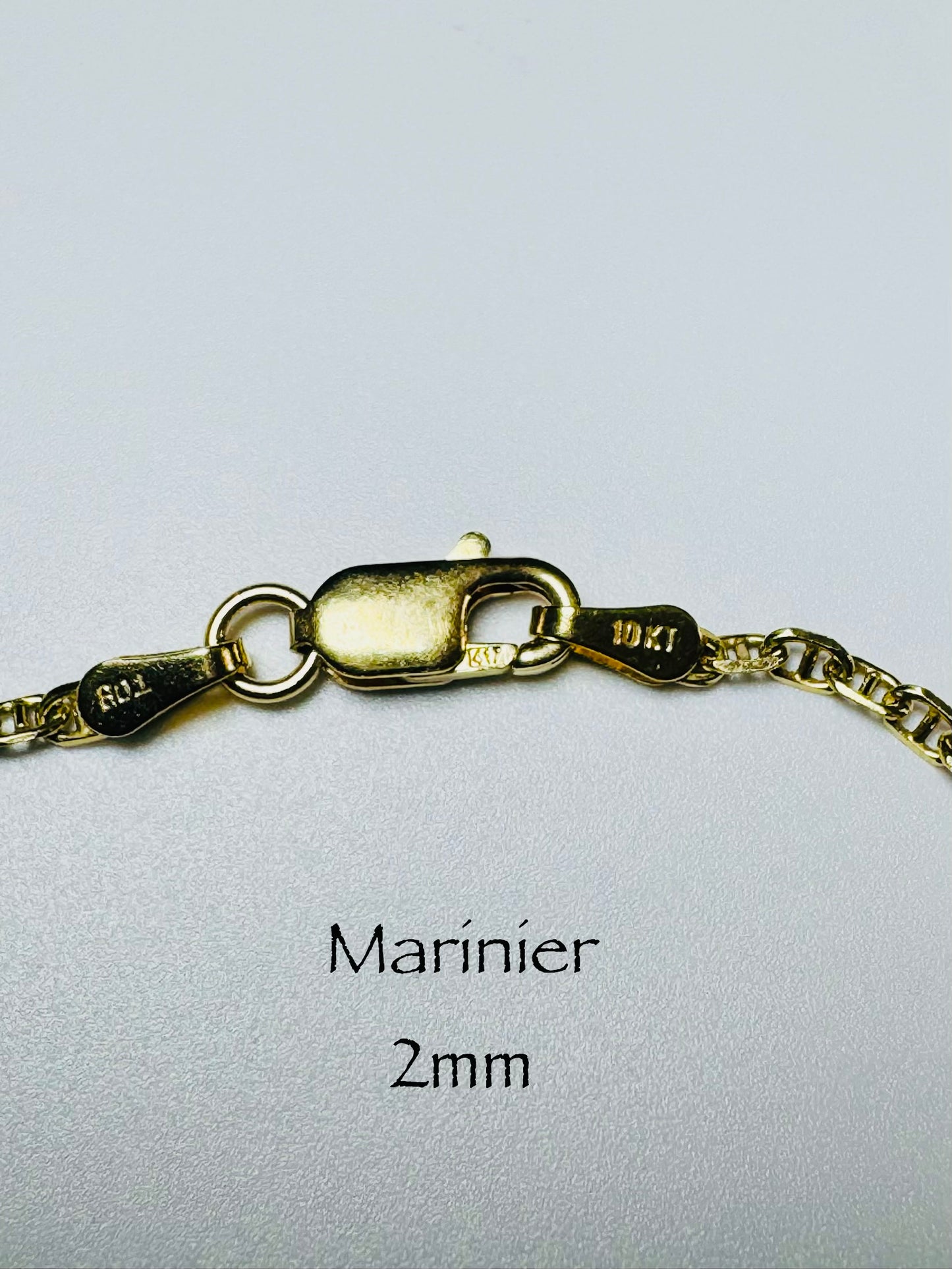 #501 2mm 10k Gold Sailor Anklet