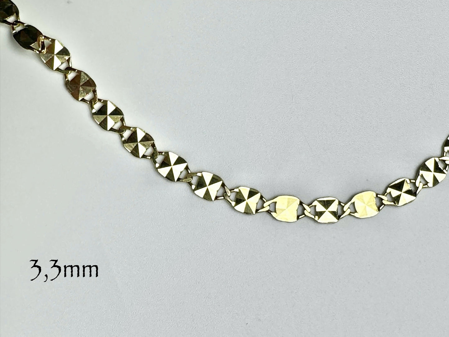 3.3mm gold square mesh bracelet