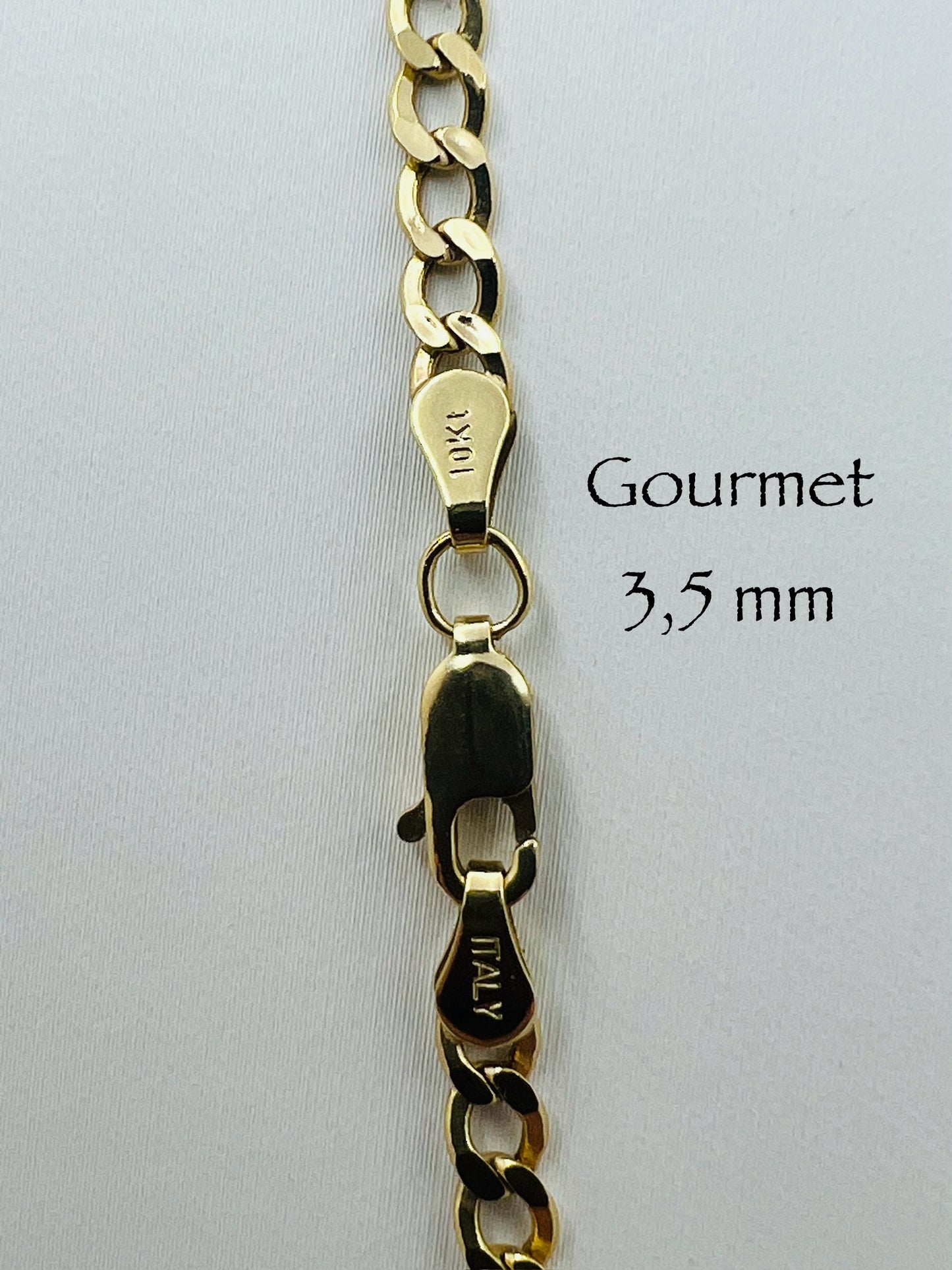 #111 Bracelet gourmet 3,5 mm en or 10k