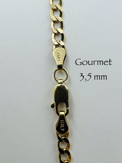 #111 Bracelet gourmet 3,5 mm en or 10k