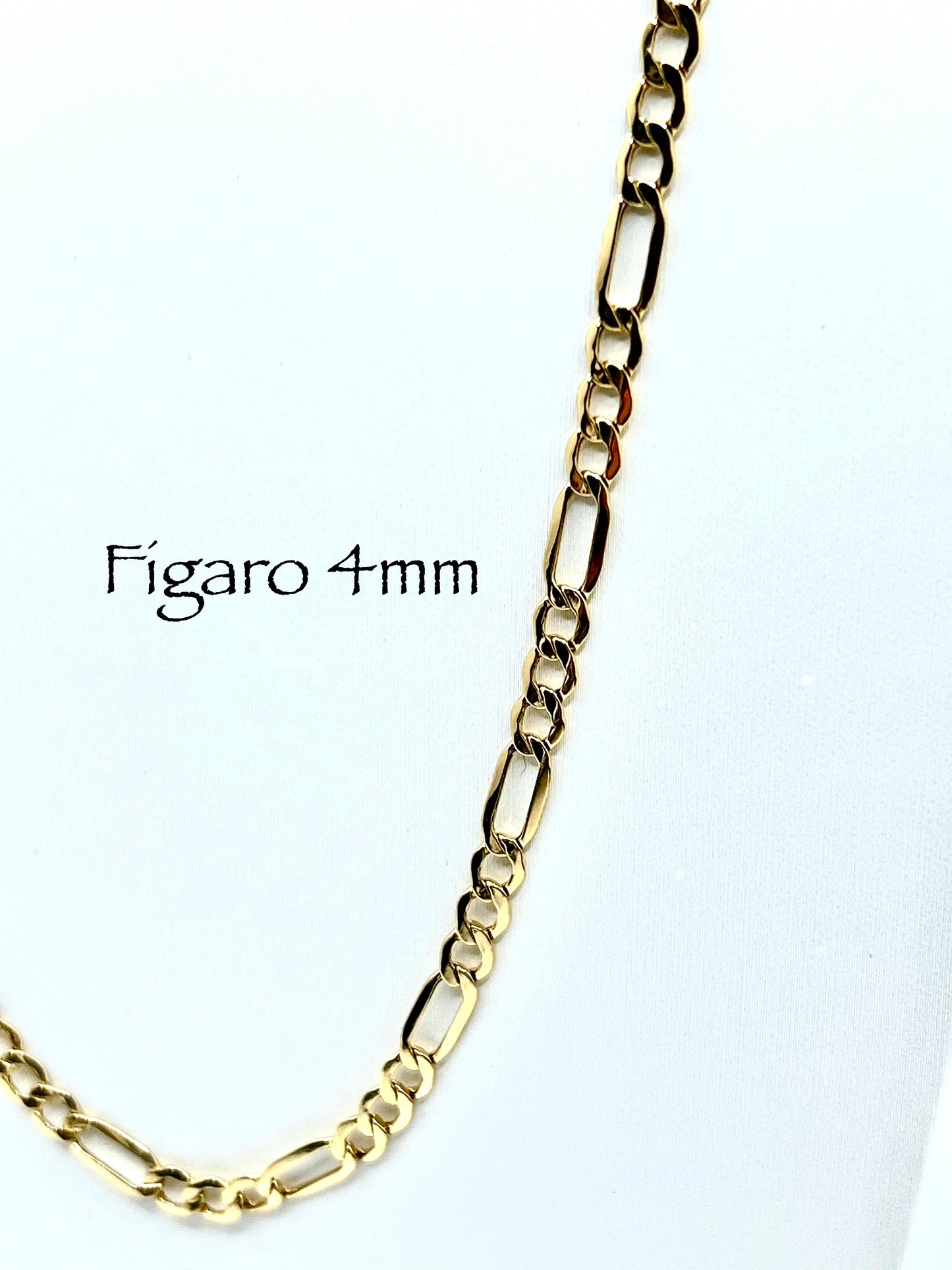 4mm Figaro Gold Bracelet